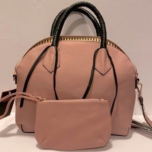 Pink&Black Faux Leather